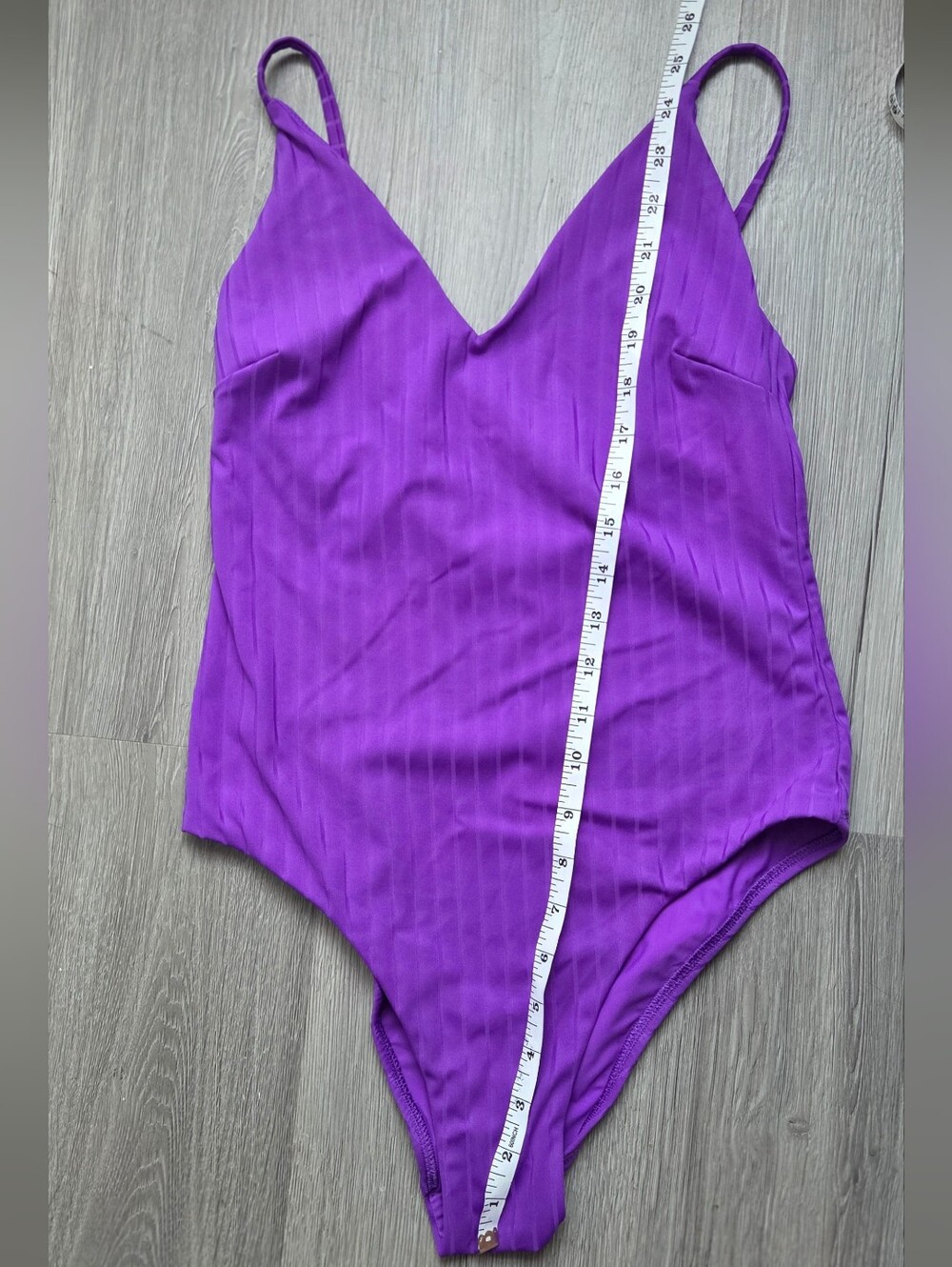 Lululemon Atomic Purple V-Neck Ribbed One-Piece Swimsuit No Size Dot - Picture 4 of 9